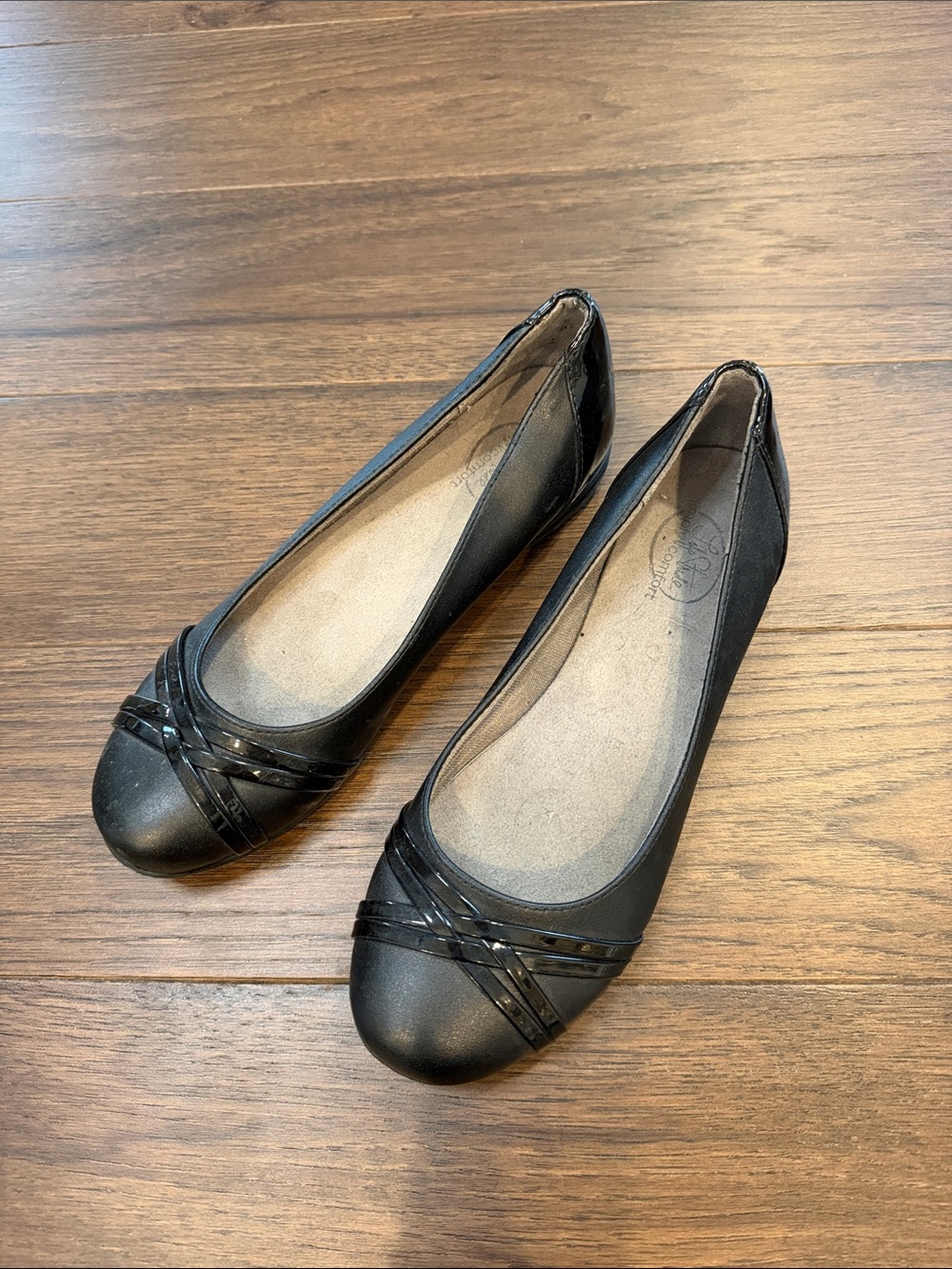 LifeStride Aliza Ballet Flat Size 7.5 in Black - C76-020